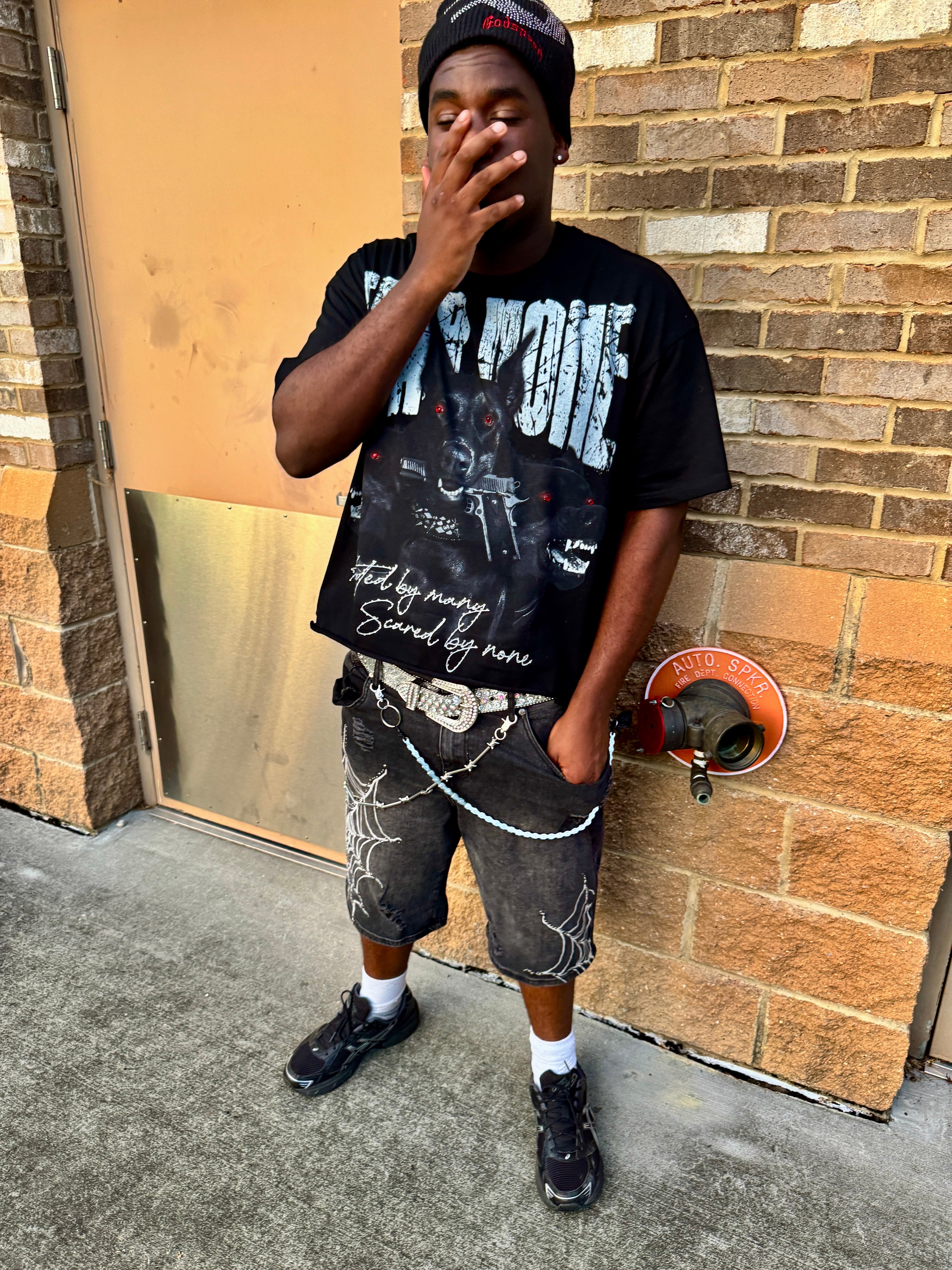 Fear None black shirt
